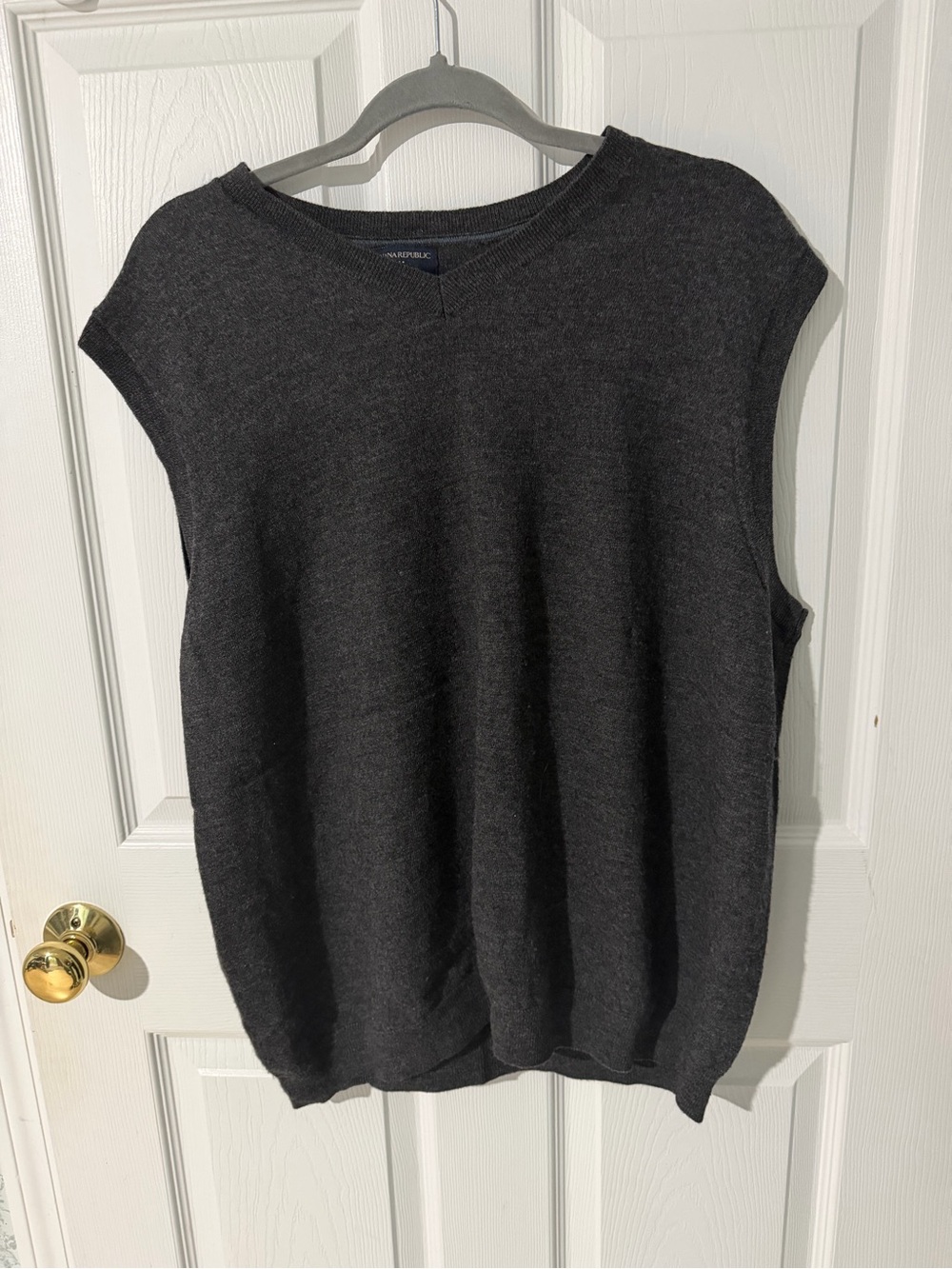 Charcoal Knit Sleeveless Sweater Vest